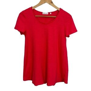 Habitat 100% Cotton T-Shirt Womens XS Pink Red Relaxed Fit Minimalist EUC